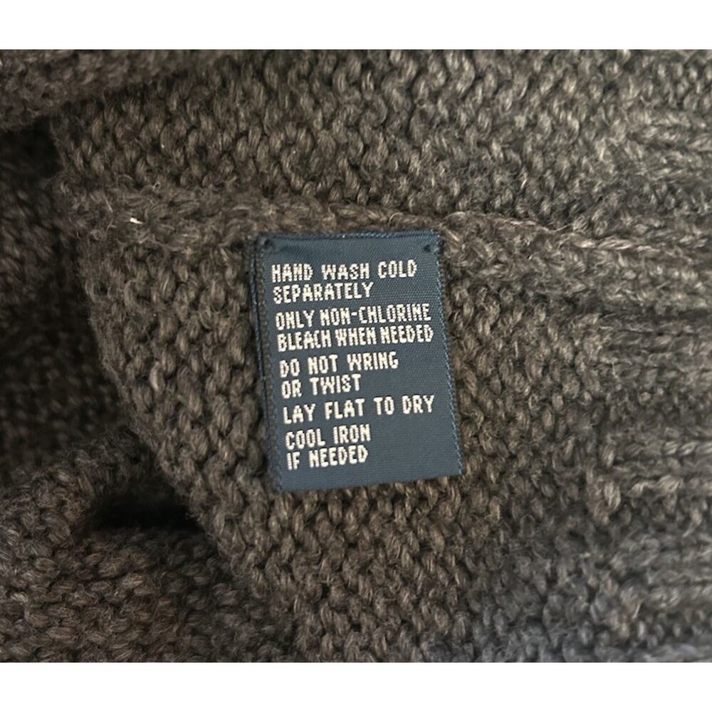 Vintage Polo Ralph Lauren Men’s Gray Knit Crewneck Sweater Cotton Linen Blend XL - Picture 6 of 6